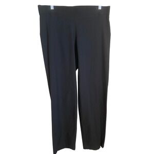 Eileen Fisher Petite Black Stretch Jersey Pull On Pants Size Large